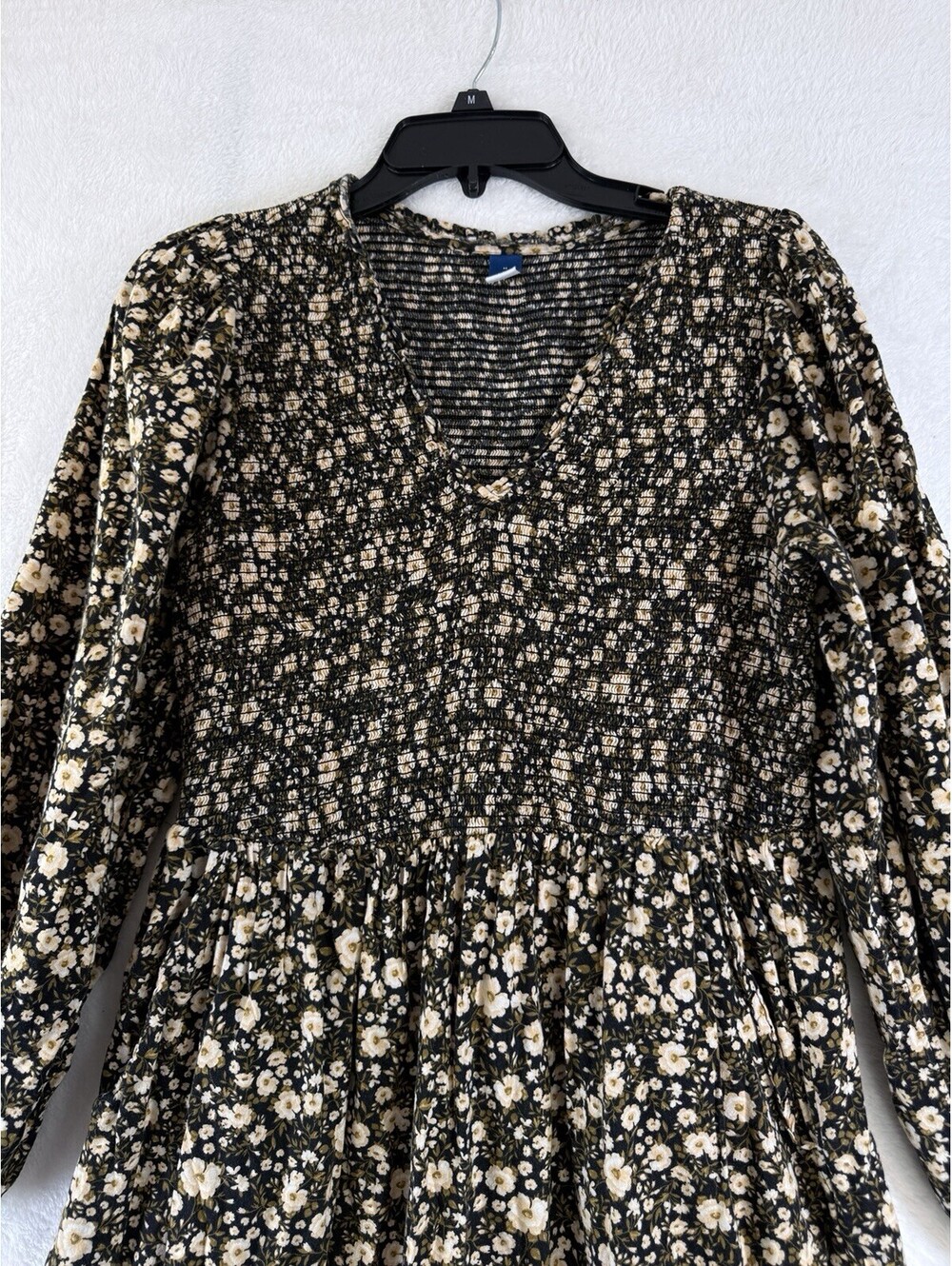 Old Navy Maxi Dress Medium Boho Brown Floral Womens